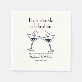 Guardanapo De Papel Aniversário comum de Celebração Dupla Branca Moder