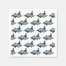 Guardanapo De Papel Aniversário da Aeronave Militar Jet