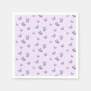 Guardanapo De Papel Aniversário da Borboleta Roxa