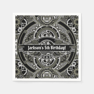 Guardanapo De Papel Aniversário da mágica de Steampunk