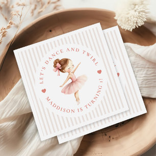 Guardanapo De Papel Aniversário da Menina Bailarina de Ballet Tutu