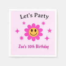 Aniversário da Menina Rosa-Rosa Sorridente