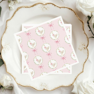 Guardanapo De Papel Aniversário da Pastel Arco rosa-rosa-rosado