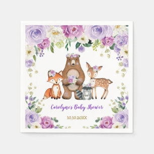 Guardanapo De Papel Aniversário da Trendy Woodland Baby Forest