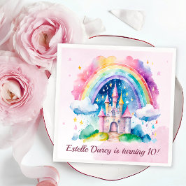 Guardanapo De Papel Aniversário das Meninas do Castelo de Cute