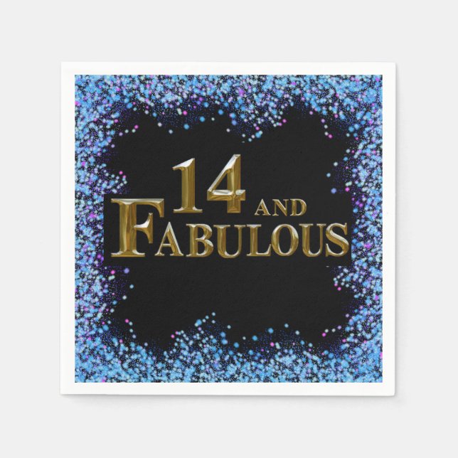 Guardanapo De Papel Aniversário de 14 anos (Frente)