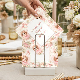 Guardanapo De Papel Aniversário de 1 ano da Fada Jardim Caprichoso