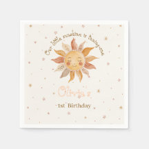 Aniversário de 1 ano da Menina do Sol Rosa Boho