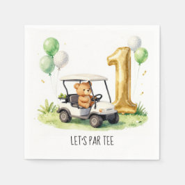 Guardanapo De Papel Aniversário de 1 ano de golfe Vamos Par-Tee