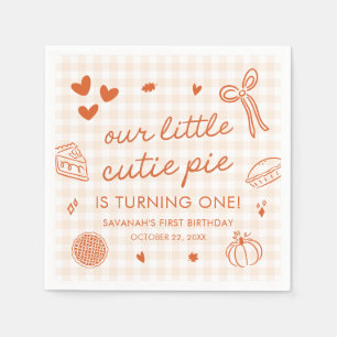 Guardanapo De Papel Aniversário de 1 ano do A Little Cutie Pie Desenha