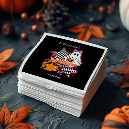 Guardanapo De Papel Aniversário de 1 ano do Fantasma Xadrez de Hallowe