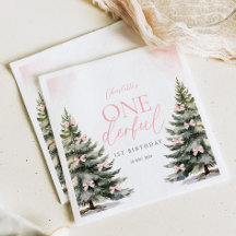 Aniversário de 1 ano Onederland Winter Pink Bow