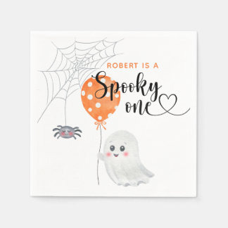 Guardanapo De Papel Aniversário de 1 ano Watercolor Spooky One