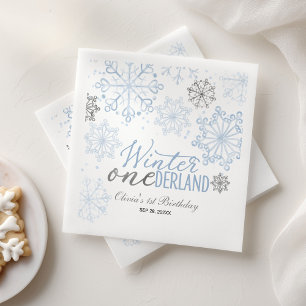 Guardanapo De Papel Aniversário de 1 ano Winter Onederland