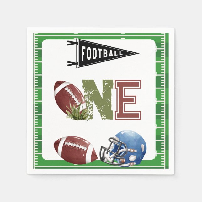 Guardanapo De Papel Aniversário de 1rua de futebol (Frente)