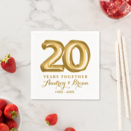 Guardanapo De Papel Aniversário de 20 Personalizado