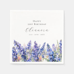 Guardanapo De Papel aniversário de 21 anos de julho - Flor de Nascimen