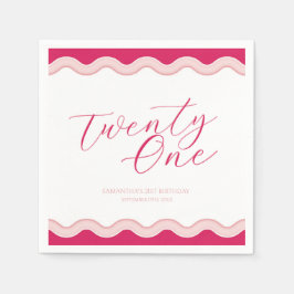 Guardanapo De Papel Aniversário de 21 anos de Meninas Cinzentas Cinzen