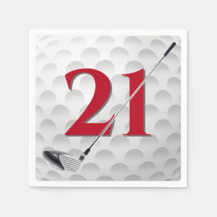 Guardanapo De Papel aniversário de 21 anos Golf Club
