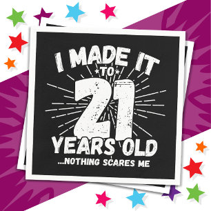 Guardanapo De Papel aniversário de 21 anos Sarcastic Meme, 21 anos, En