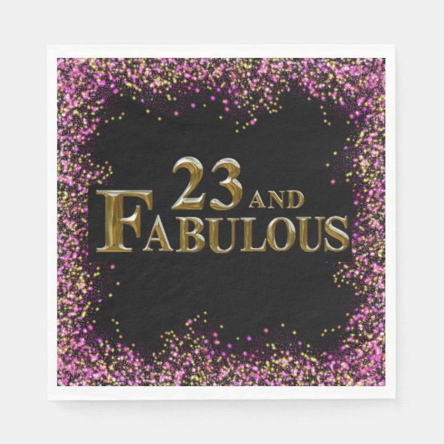 Guardanapo De Papel Aniversário de 23 anos (Frente)