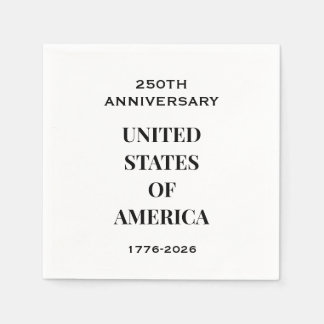 Guardanapo De Papel Aniversário de 250 anos 1776–2026 – Isqueiro Premi