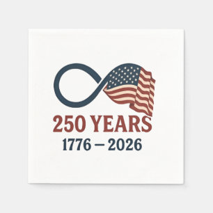 Guardanapo De Papel Aniversário de 250 Anos 1776-2026 Patriótico dos E