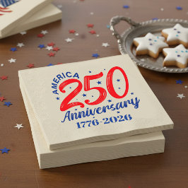 Guardanapo De Papel Aniversário de 250 anos da América 1776-2026 Parte