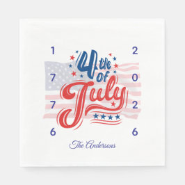 Guardanapo De Papel Aniversário de 250 anos do 4 de julho dos EUA