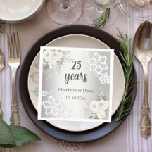 Aniversário de 25 do casamento dos florais brancos