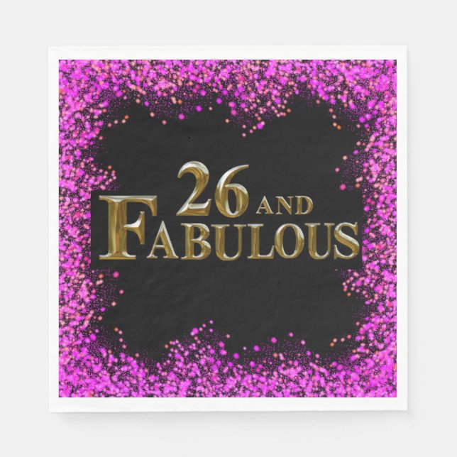 Guardanapo De Papel Aniversário de 26 anos (Frente)