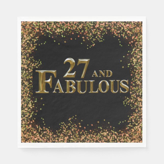 Guardanapo De Papel Aniversário de 27 anos (Frente)