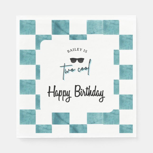 Guardanapo De Papel Aniversário de 2 anos Too Cool (Frente)