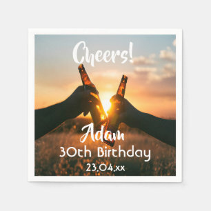 Guardanapo De Papel aniversário de 30 anos anima caras de fotos de cer