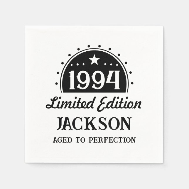 Guardanapo De Papel Aniversário de 30 anos de Edição Limitada (Frente)