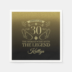 Guardanapo De Papel aniversário de 30 anos Feliz e Fixe Personalizado