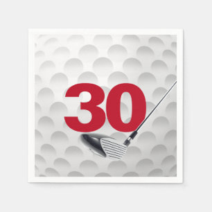 Guardanapo De Papel aniversário de 30 anos Golf Ball