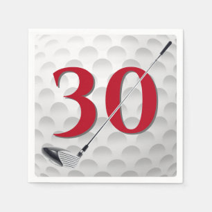 Guardanapo De Papel aniversário de 30 anos Golf Club Napkins
