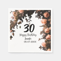 Aniversário de 30 anos moderna de flor da rosa ros