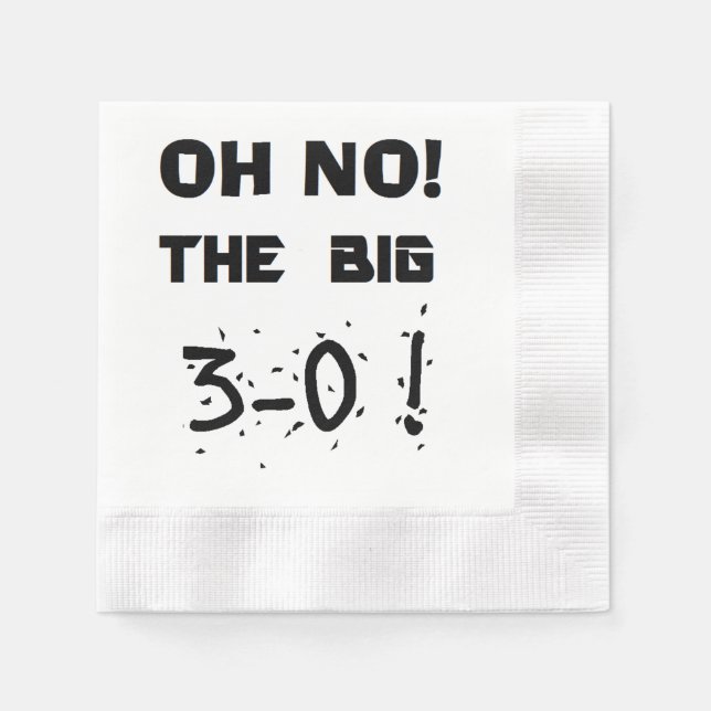 Guardanapo De Papel "aniversário de 30 anos" Napkins (Frente)