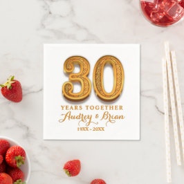 Guardanapo De Papel Aniversário de 30 anos Personalizado