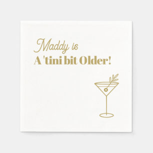 Guardanapo De Papel Aniversário de 30 anos Personalizado Martini Napki