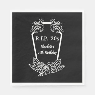 Guardanapo De Papel aniversário de 30 anos Rip 20s - Partido da Coffin