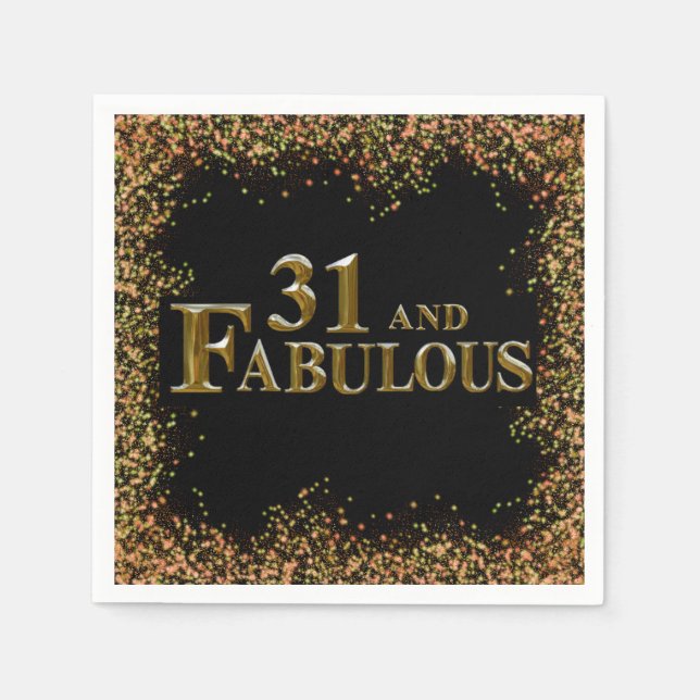Guardanapo De Papel Aniversário de 31 anos (Frente)