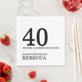 Guardanapo De Papel aniversário de 40 anos