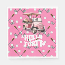 Aniversário de 40 anos de golfe com golfe rosa