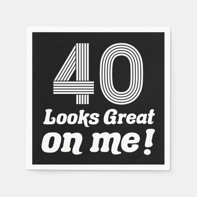 Guardanapo De Papel Aniversário de 40 anos Engraçado Para Ela (Frente)