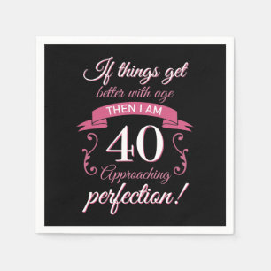 Guardanapo De Papel Aniversário de 40 anos engraçado 'Perfection
