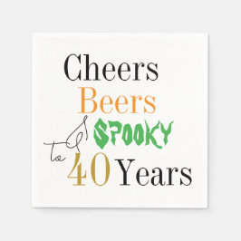 Guardanapo De Papel aniversário de 40 anos Halloween Cheers Spooky Par