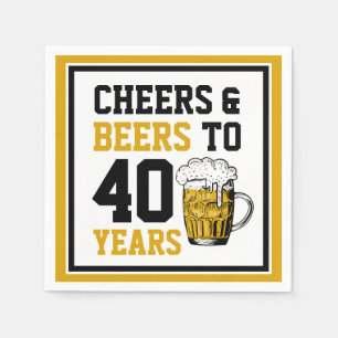 Guardanapo De Papel aniversário de 40 anos para 40 anos